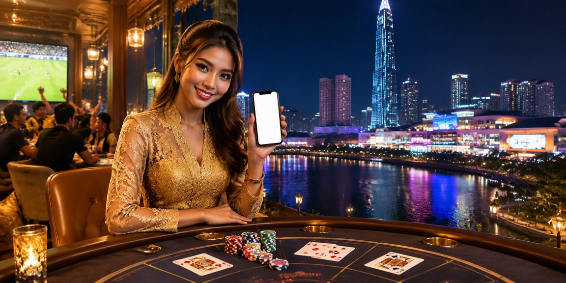 Wanita bergaya kebaya di Kuala Lumpur menikmati baccarat dalam talian melalui pavilion88