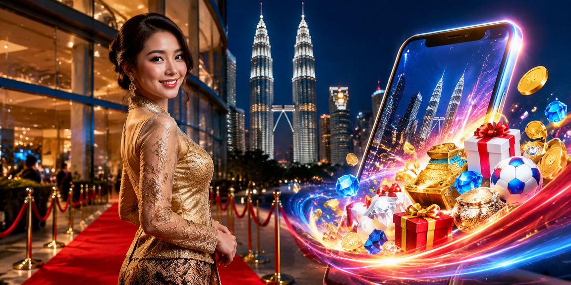Wanita bergaya kebaya di Kuala Lumpur membuat deposit untuk akaun VIP pavilion88
